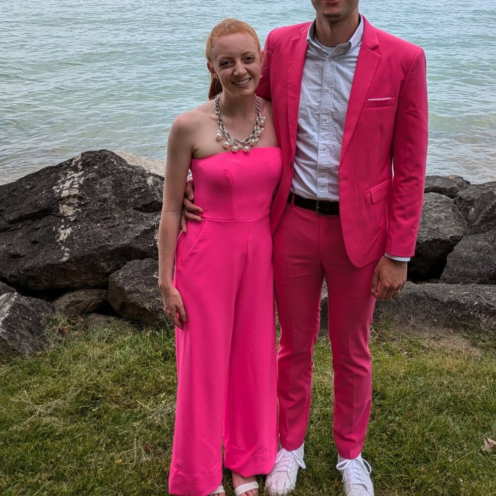Express Hot Pink Jumpsuit